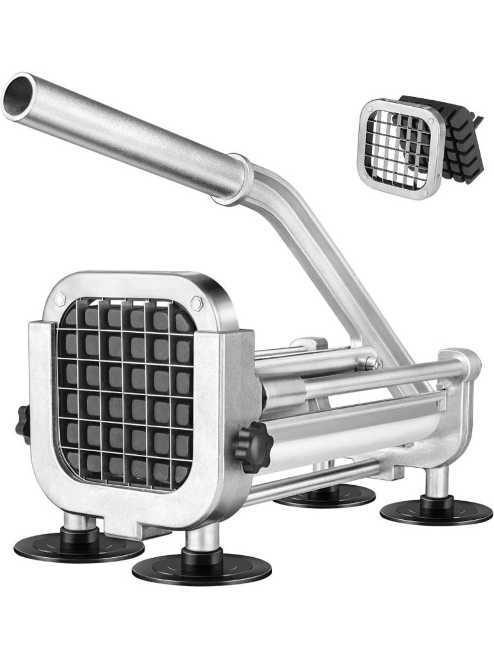 Professional French Fry Cutter & Vegetable Slicer with Stainless Steel Blades